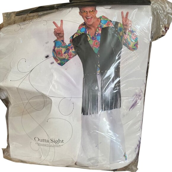 Outta Sight 60s Hippie Costume Multicolor Halloween Pants Men 2XL - Picture 1 of 5